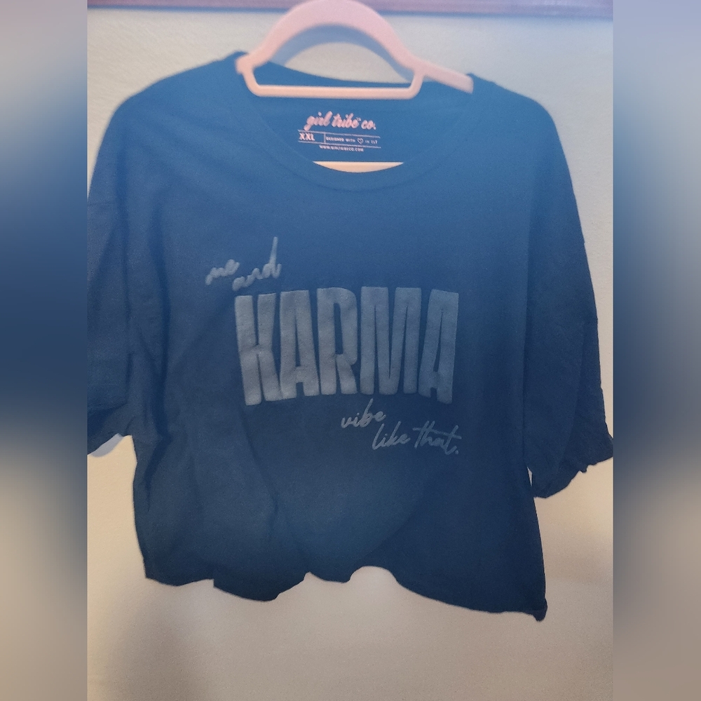Taylor Swift Karma Lyrics Black Graphic Crop Top